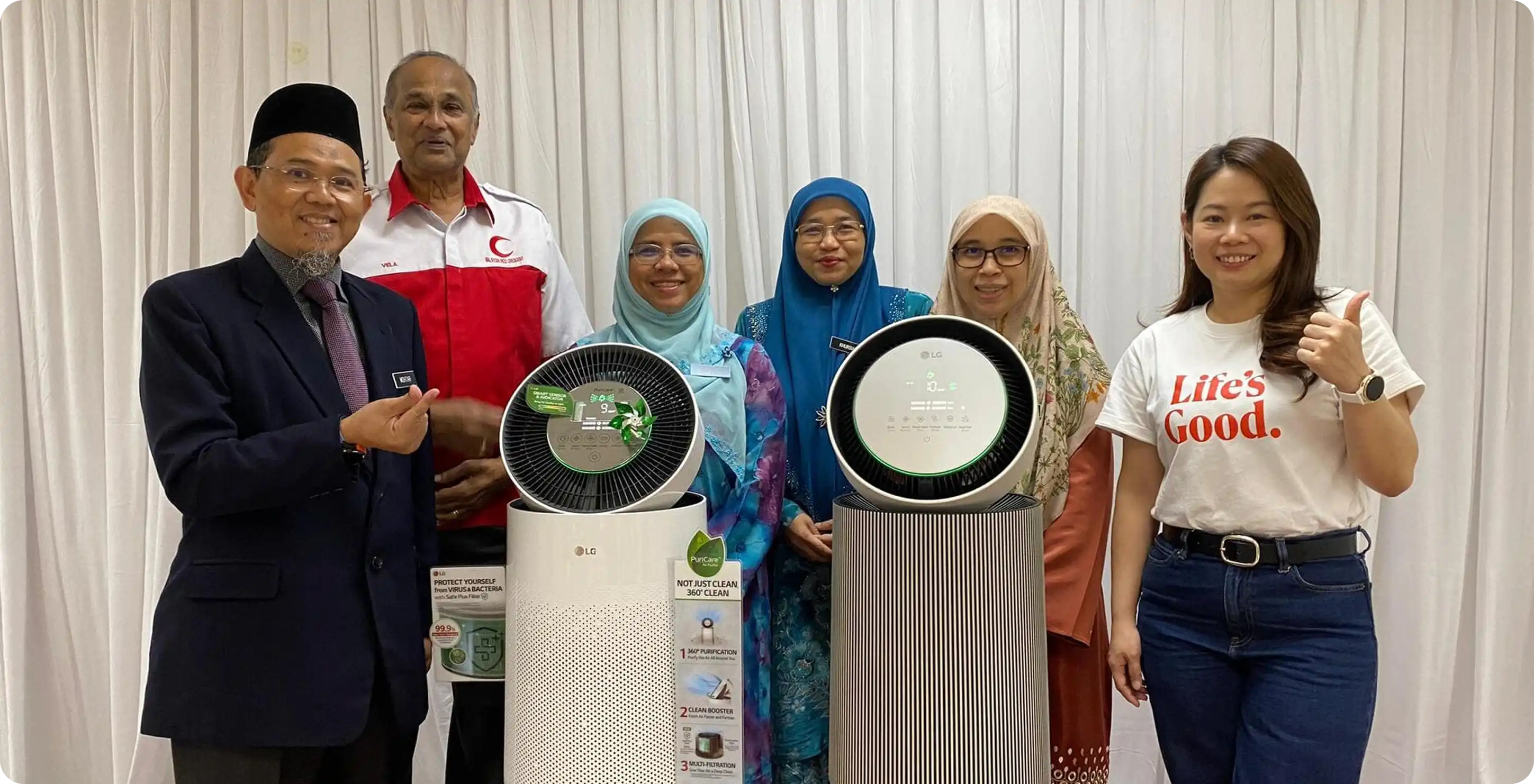 LG Malaysia air purifier donation to hospitals